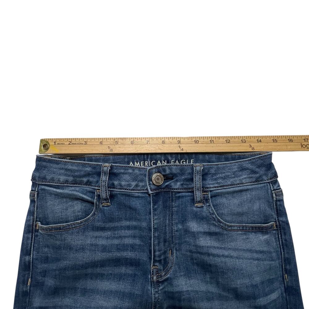 American Eagle Jegging Jeans Women’s 6 Blue Mid Rise Next Level Stretch - Picture 6 of 11